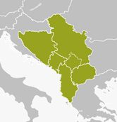 Western Balkan map